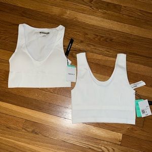 2-Pack F21 White Sports Bras SM NWT